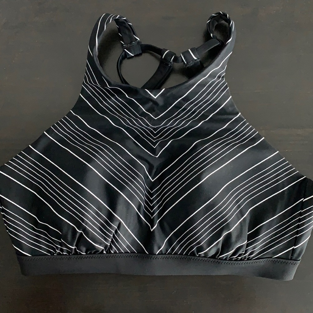 Athleta Chevron High Neck Bikini Top